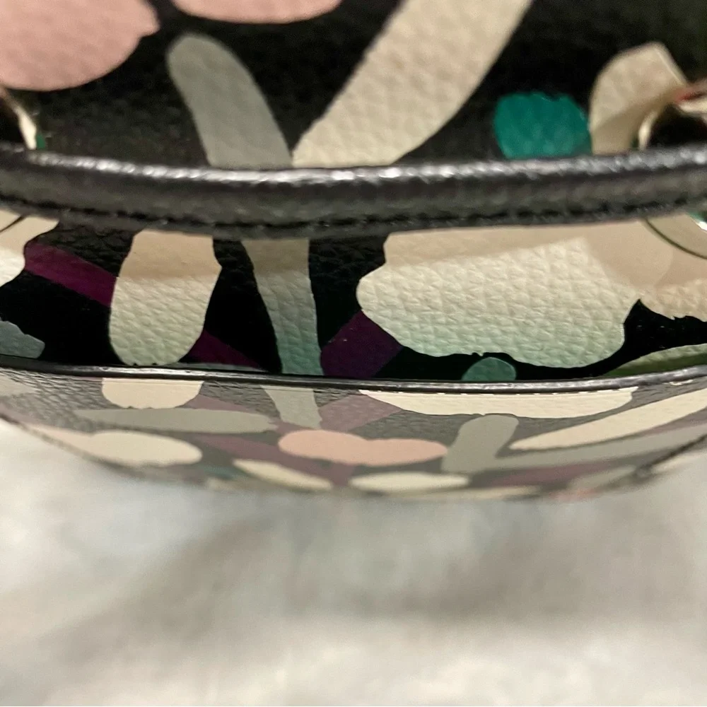 Kate Spade Eva Fete Floral Pebble Leather Bucket Crossbody, NWOT